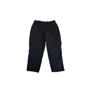 Duluth Trading Co Women's Size 6 Black Cargo Capris Nylon Stretch